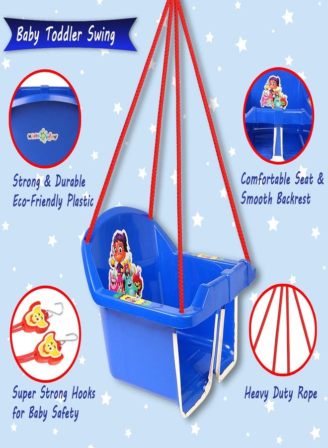 Maanit Plastic Swing For Kids - 3-In-1 Wave Adjustable Baby Swing Toy For Indoor And Outdoor - For Boys And Girls Of Age (6 Months +) (Blue), 40 Cm - Image 3